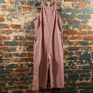 Striped Sleeveless Palazzo Jumpsuit Romper